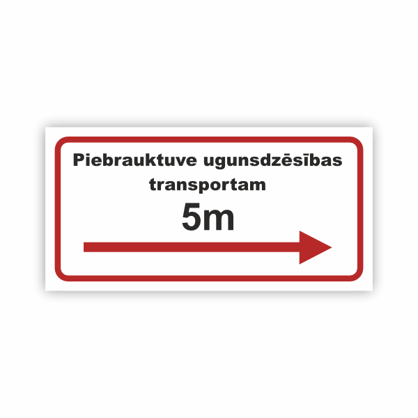 Kompozītmateriāla plāksne "Piebrauktuve ugunsdz. transportam" 20x40 (L)