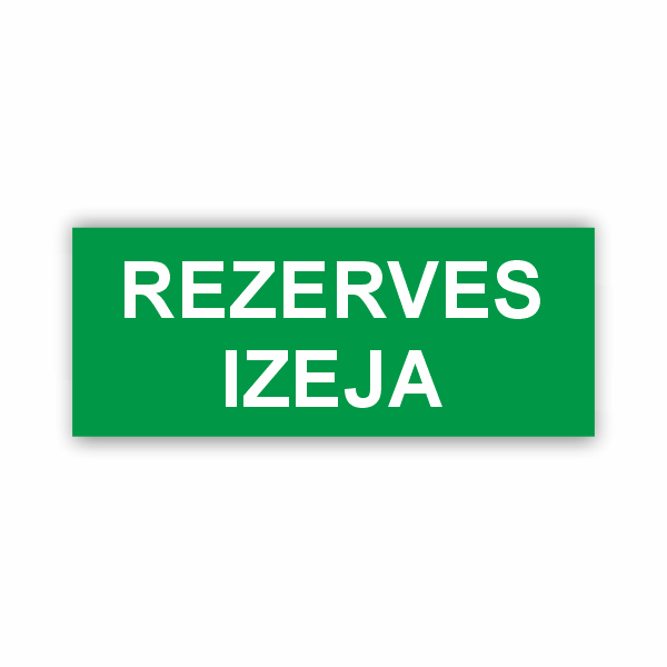 Luminiscējoša zīme "Rezerves izeja"