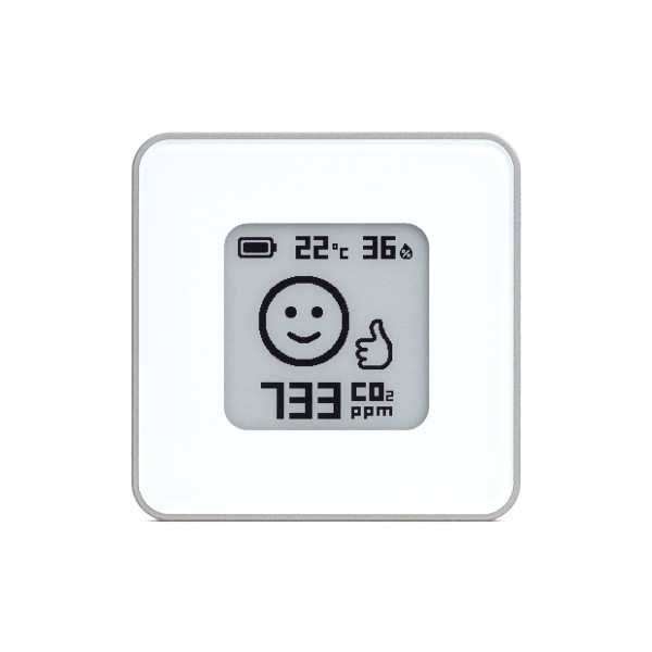 Bezvadu CO2, mitruma un temperatūras sensors - Airvalent, Premium (Baltā krāsā)