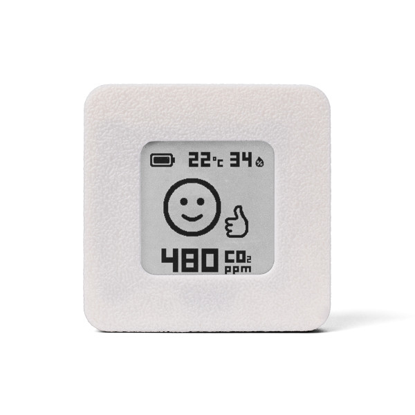 Bezvadu CO2, mitruma un temperatūras sensors - Airvalent, TravelLite  (Baltā krāsā)