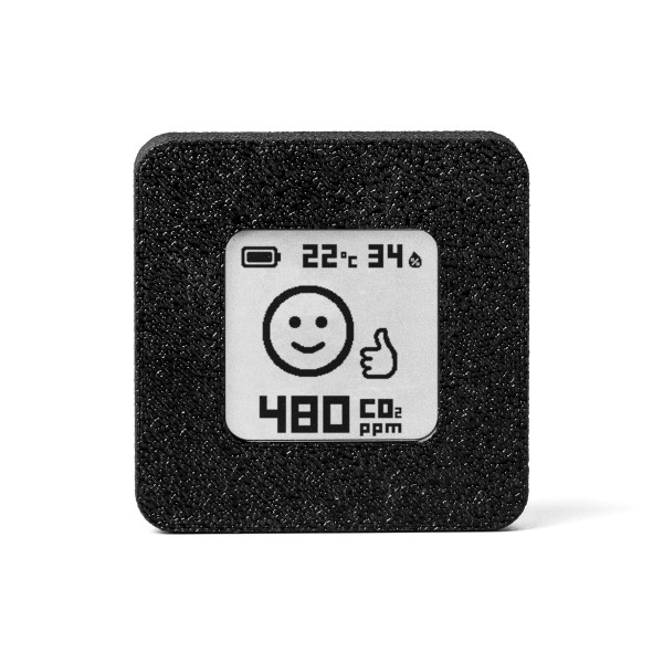 Bezvadu CO2, mitruma un temperatūras sensors - Airvalent, TravelLite  (Melnā krāsā)