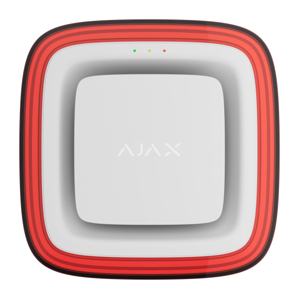 EN54 FireProtect (Sounder/VAD) Jeweller - Kombinētā skaņas un vizuālās trauksmes ierīce Ajax EN 54 (balta)