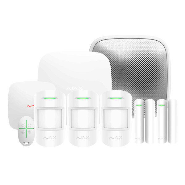 AJAX viedā drošības sistēma privātmājai (balta)