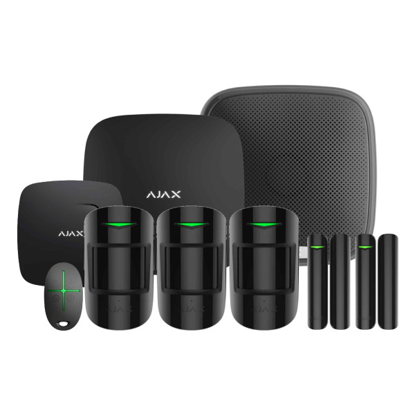 AJAX viedā drošības sistēma privātmājai Plus (melna)