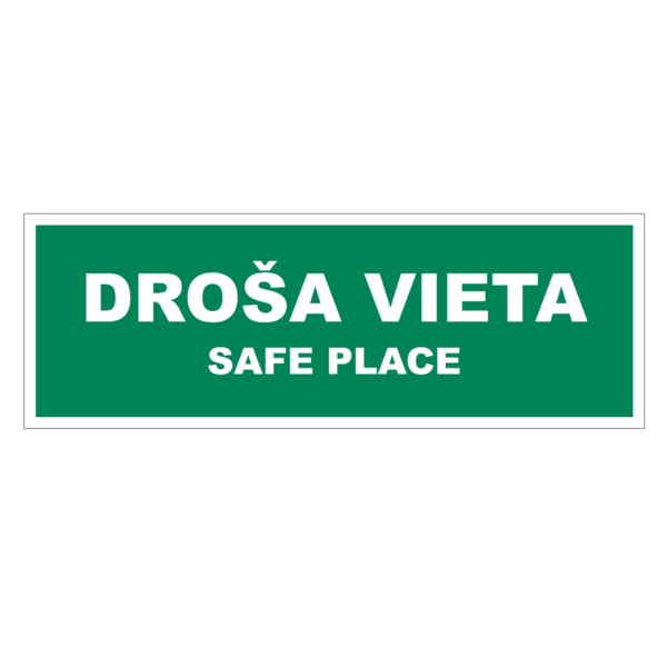 Luminiscējoša zīme “DROŠA VIETA”